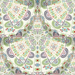 Seamless pattern design inspired by traditional Hungarian embroidery