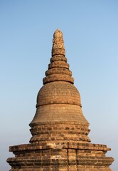 Small stupa atop the terrace of Pyathada Paya in Bagan, Myanmar, Asia