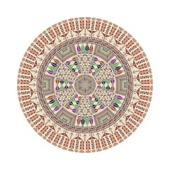 Circular pattern in traditional Palestinian style, vector design element
