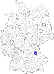 Landkreis Amberg-Sulzbach, in Bavaria, location of the Landkreis within Germany, you can find all Bavarian Lankreise under keyword MapBayTH
