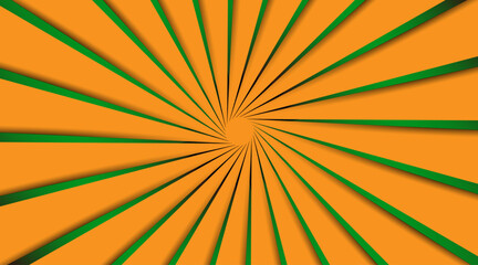 Obraz premium One point shining abstract minimal new background design | Line background with one point direction with shadow for floral, banner, web, corporate, decorative use with orange, green color