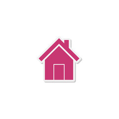 Fototapeta premium House sticker icon isolated on transparent background