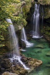 Waterfall at the Traunfall, Upper Austria, Austria, Europe