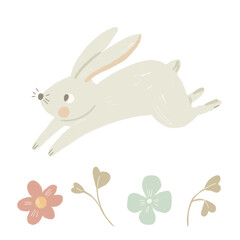 Rabbit with a flower