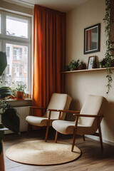 Cozy room with chairs & plants