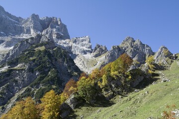 Autumn in the Karwendel mountains, Alps, Austria, Europe