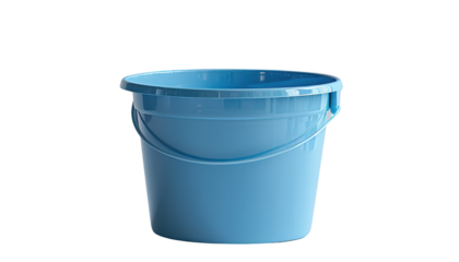Blue Bucket With Handle isolated on transparent background