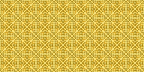 Islamic gold ornament vector seamless pattern