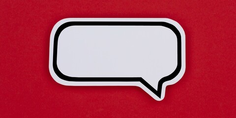 Speech bubble with text free space Copyspace communication concept talk Panorama in Stuttgart, Germany, Europe