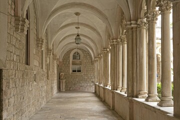 Arcade, Dominican Monastery, Old Town, Dubrovnik, Croatia, Europe