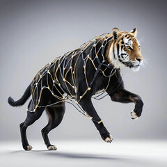 Obraz premium A futuristic wearable device that mimics animal movements, enhancing agility and sensory feedback.