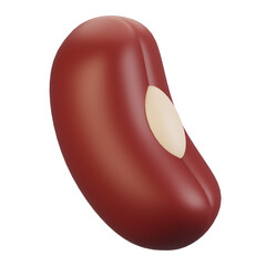 3d rendering vegetables icon concept. 3d render red bean icon