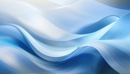 Fototapeta premium Futuristic tech background featuring soft gradients of light blue, gray, and white waves