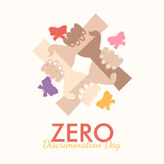 vector zero discrimination day poster template