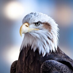 Obraz premium portrait of a eagle on a branch