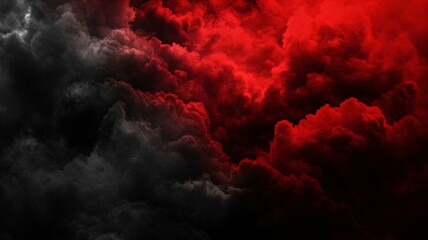 Dramatic Red and Black Cloudscape Intense Sky Texture