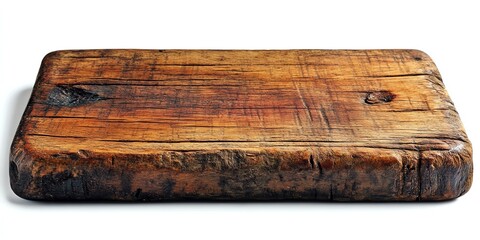 Fototapeta premium Rustic Wooden Cutting Board Aged Brown Wood Texture