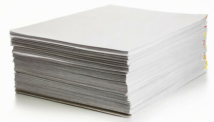 A tall stack of paper with colourful tabs in an office environment, symbol bureaucracy, AI generated, AI generated