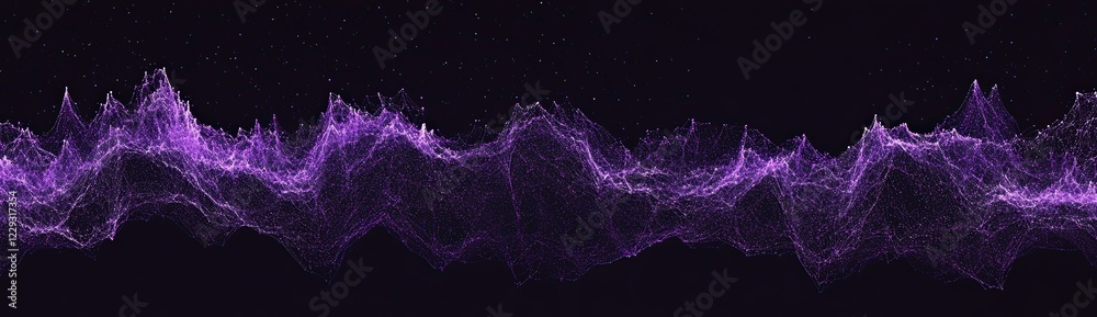 Poster futuristic wave. tech background. 3d big data visualization. analytical presentation. 3d rendering