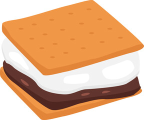 s'mores marshmallow design vector illustration