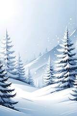 Obraz premium Abstract illustration of a white Christmas card with delicate hand-drawn illustrations, empty space for text, AI generated
