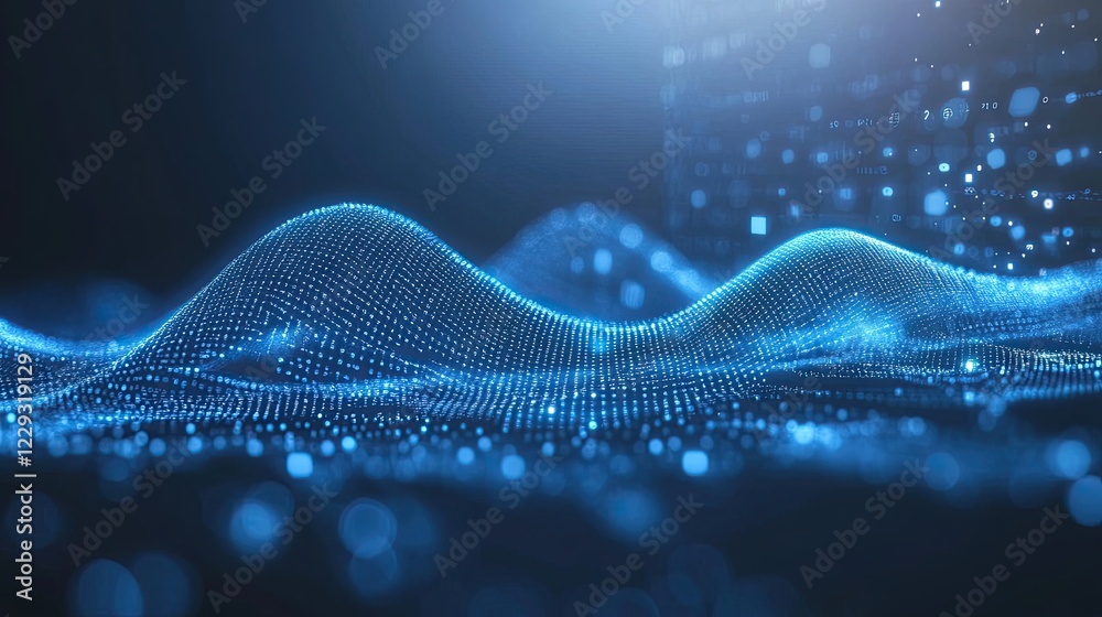 Aufkleber data tech expertise in big data visualization, data flow, information coding, and 4k matrix design