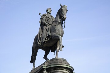 King Johann of Saxony, equestrian monument, Dresden, Saxony, Germany, Europe