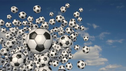 Fototapeta premium Symbolic image on the subject of football