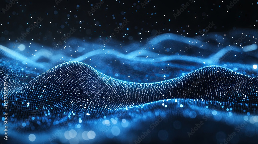 Poster data technology backdrop. big data visualization. data flow. info code. matrix-style. 4k render