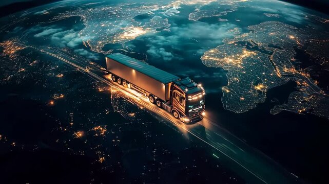 World map with transport and logistic.