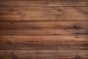 Naklejka premium Brown wooden background with horizontal blanks. KI generiert, generiert AI generated