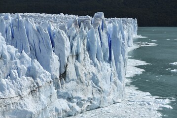 Glacier tongue, Glaciar Perito Moreno Glacier, Abort edge, Los Glaciares National Park, Andes, El...