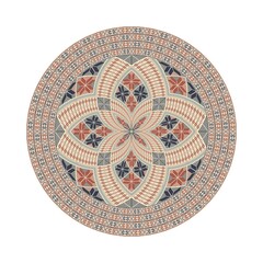 Circular pattern in traditional Palestinian style, vector design element