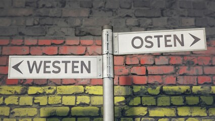 Obraz premium Contrasts between West Germany and East Germany