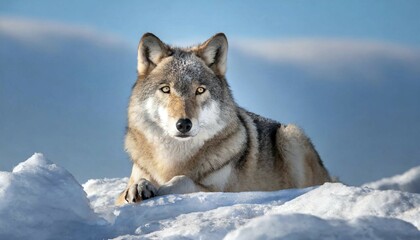 Fototapeta premium KI generated, Germany, European gray wolf (Canis lupus), Bavarian Forest, Germany, Europe