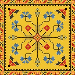 Romanian vector pattern inspired from traditional embroidery