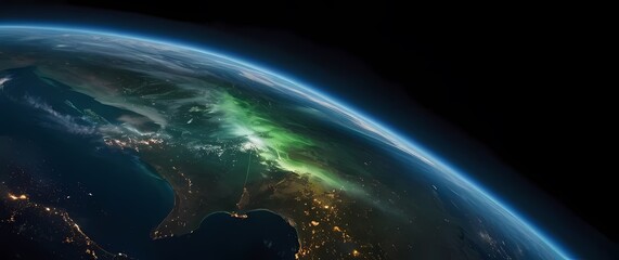 A detailed satellite image radiating with colors encapsulating Earths variety in lush composition