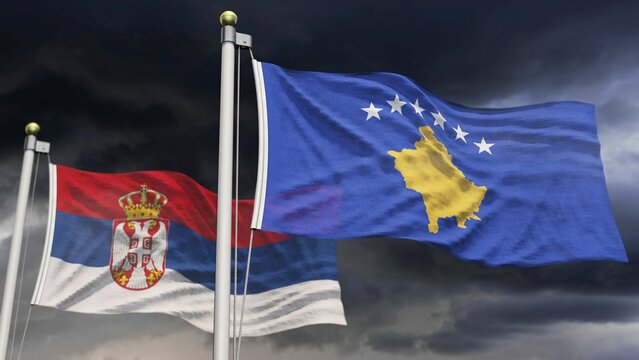 Symbolic image on the subject of tensions between Kosovo and Serbia