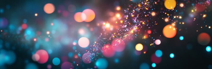 A euphoric background with sparkling lights and bokeh, perfect for festive events or celebration designs.