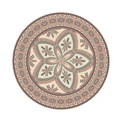 Circular pattern in traditional Palestinian style, vector design element