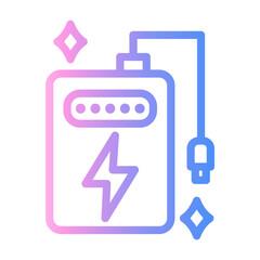 powerbank Line Gradient Icon
