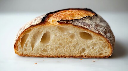 Artisan Sourdough Bread Loaf Crusty Interior Texture