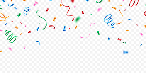 confetti background Stunning colors that zigzag down for the celebration. Festive decoration vector illustration