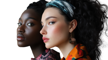 Diverse models showcase unique styles and cultural beauty in a creative fashion setting