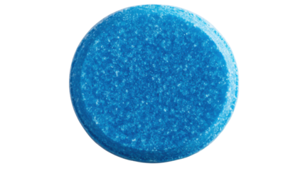 Blue sparkling pill on transparent background representing healthcare and medicine. Transparent background