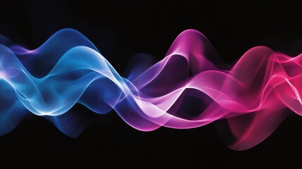 Colorful waves of light creating a dynamic visual effect