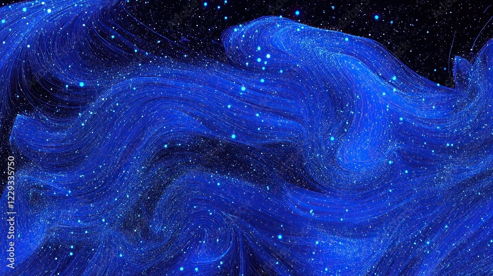 Poster points and lines network connection. abstract 3d tech background. data transfer