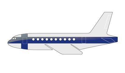 The Finnish flag painted on the silhouette of a aircraft. glossy illustration