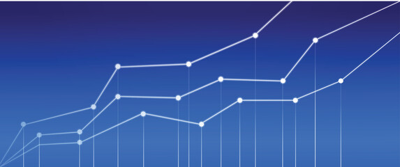 Abstract representation of a graph progression visualizing data, analysis trends, and performance metrics. Ideal for concepts such as financial growth, stock market, and data-driven decision making.