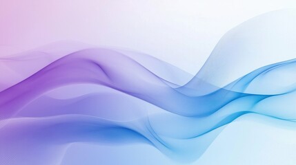 Abstract Blue and Purple Waves: A Serene Digital Artwork